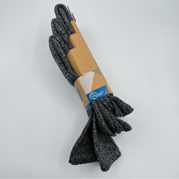 Green Treat Recycled Yarns Heathered Grey 3 Pairs Outdoor Socks Men’s 8-12 - Picture 4 of 6